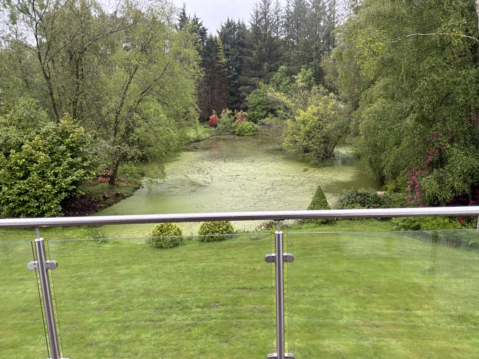Waterside balcony and tarn view